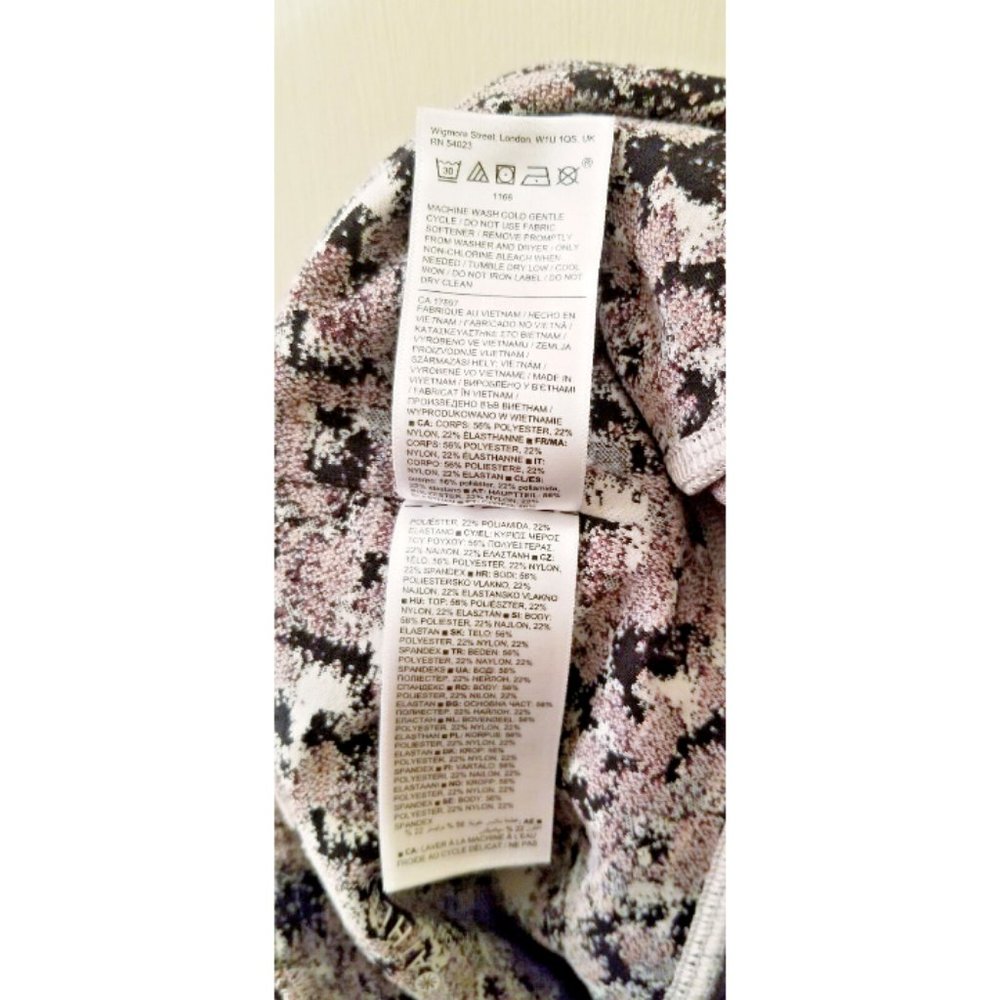 ATHLETA Elation Textured 7/8 Tight XS Leggings Meadow Decadent Chocolate Print - Picture 7 of 7